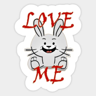 Rabbit love me Sticker